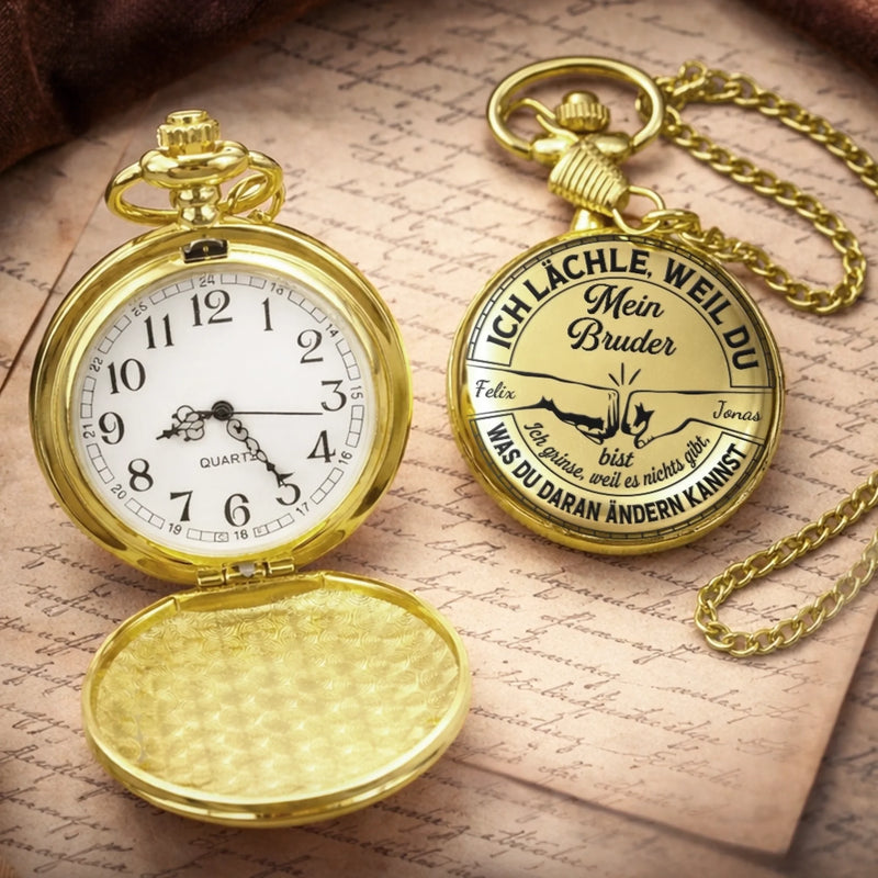 Personalisierte Taschenuhr – Geschenk für Bruder – Die beste Verbindung
