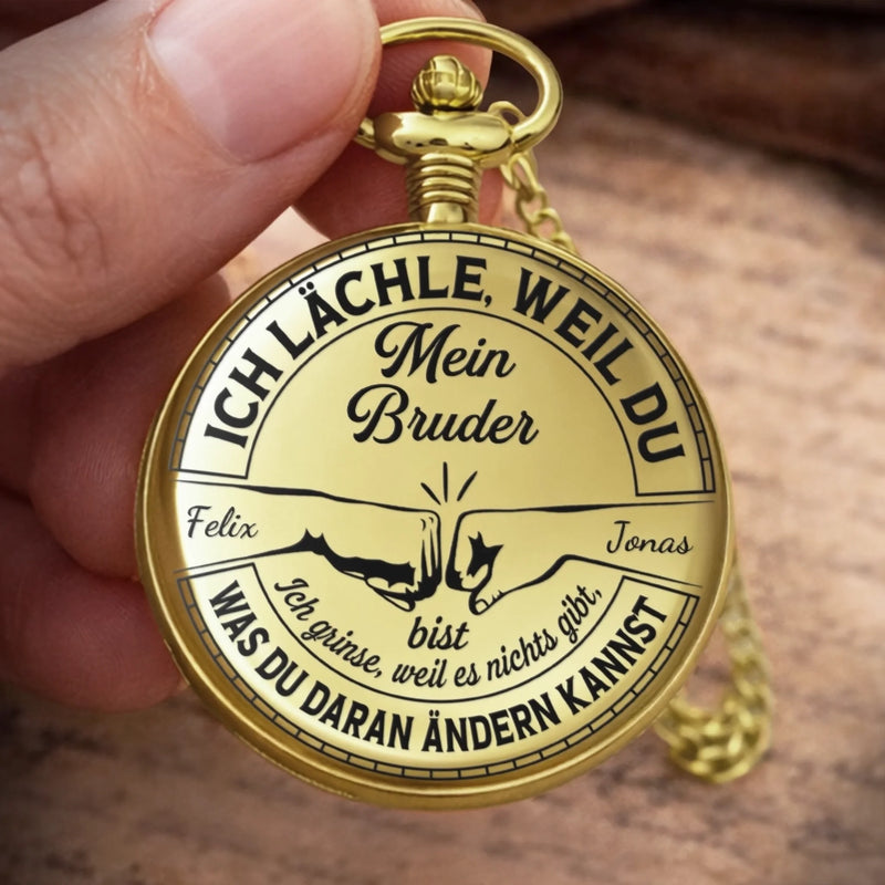 Personalisierte Taschenuhr – Geschenk für Bruder – Die beste Verbindung