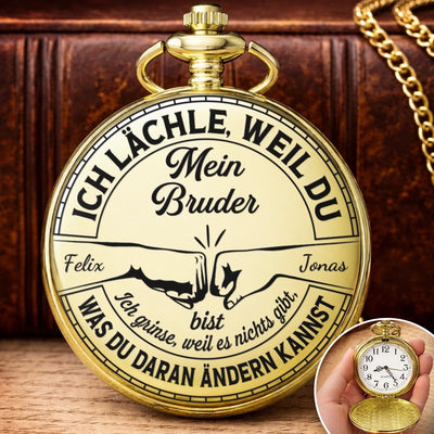 Personalisierte Taschenuhr – Geschenk für Bruder – Die beste Verbindung