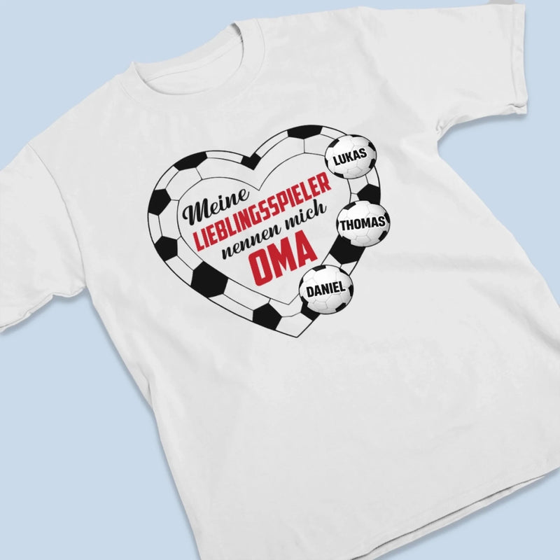 Personalisiertes Unisex-T-Shirt – Geschenk für Opa, Oma – Mein Lieblingsspieler