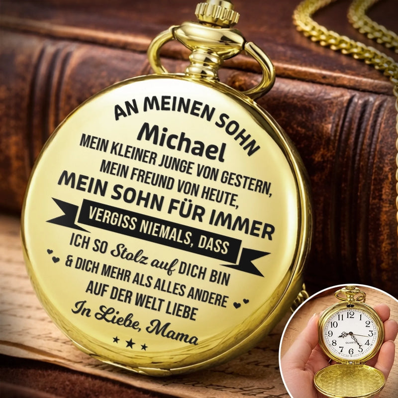 Personalisierte Taschenuhr – Geschenk für Sohn – Mein Sohn für immer