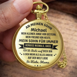 Personalisierte Taschenuhr – Geschenk für Sohn – Mein Sohn für immer