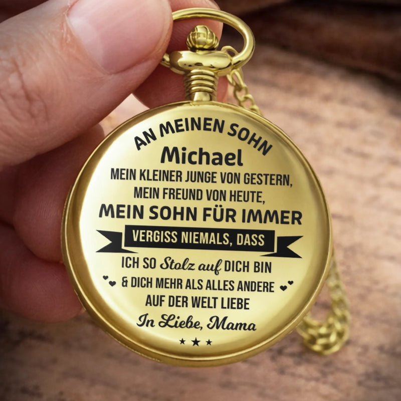 Personalisierte Taschenuhr – Geschenk für Sohn – Mein Sohn für immer