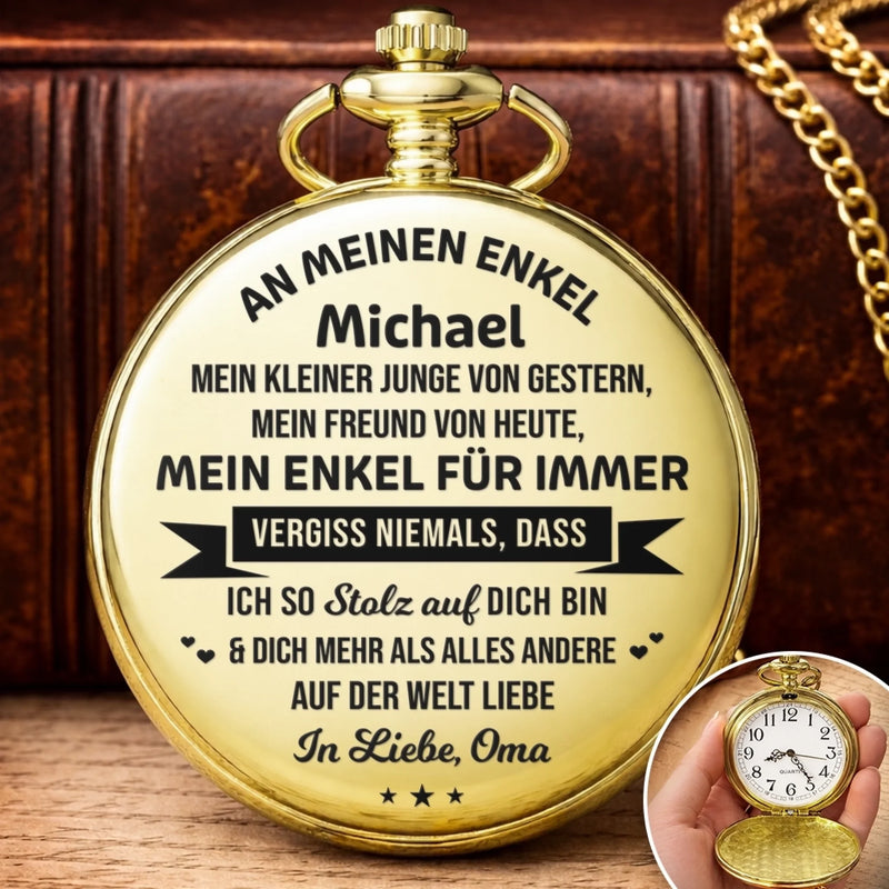 Personalisierte Taschenuhr – Geschenk für Enkel – Mein Enkel für immer