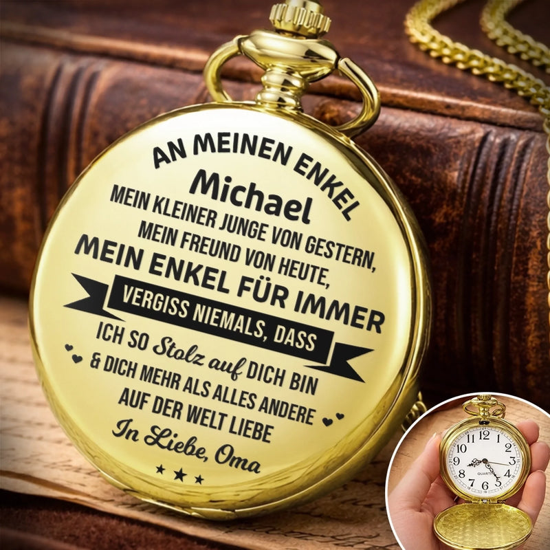 Personalisierte Taschenuhr – Geschenk für Enkel – Mein Enkel für immer