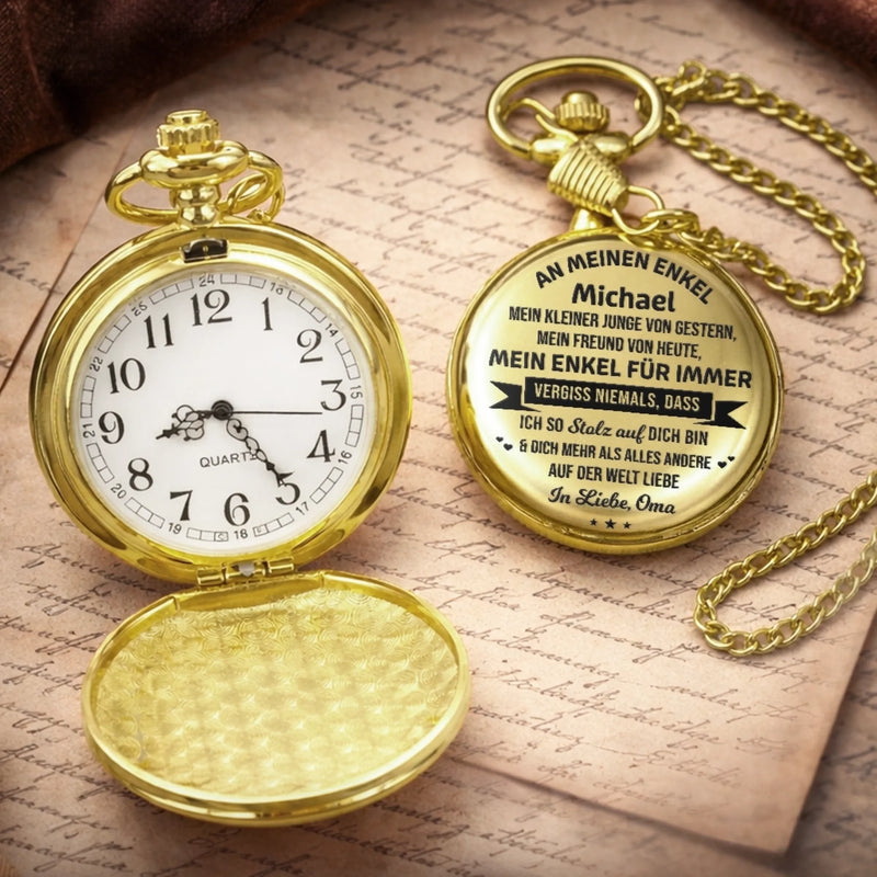 Personalisierte Taschenuhr – Geschenk für Enkel – Mein Enkel für immer