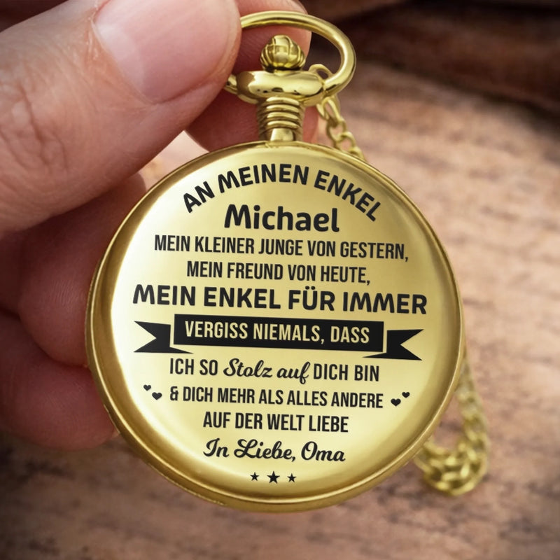 Personalisierte Taschenuhr – Geschenk für Enkel – Mein Enkel für immer