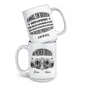 Personalisierte Tasse – Geschenk für Bruder – Brüder für immer
