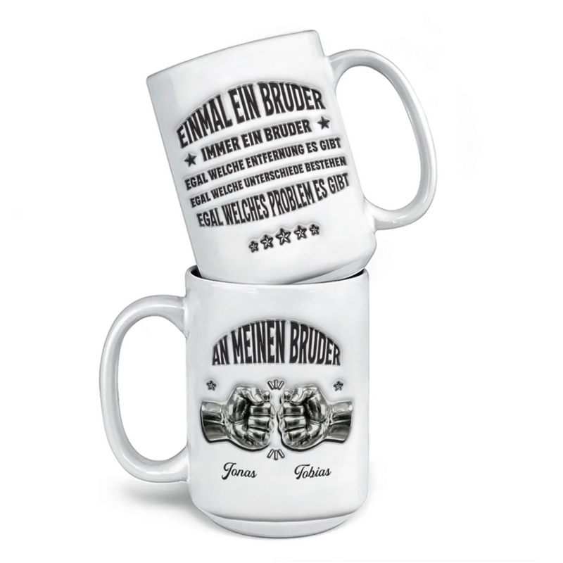 Personalisierte Tasse – Geschenk für Bruder – Brüder für immer
