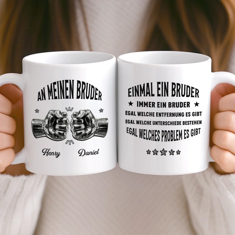 Personalisierte Tasse – Geschenk für Bruder – An meinen Bruder