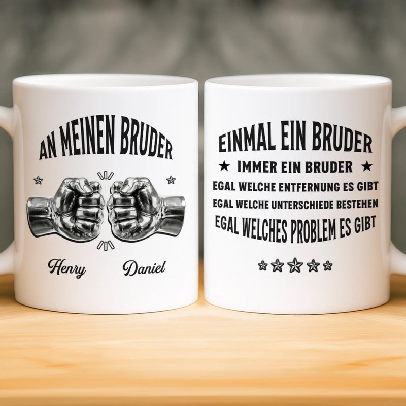 Personalisierte Tasse – Geschenk für Bruder – An meinen Bruder