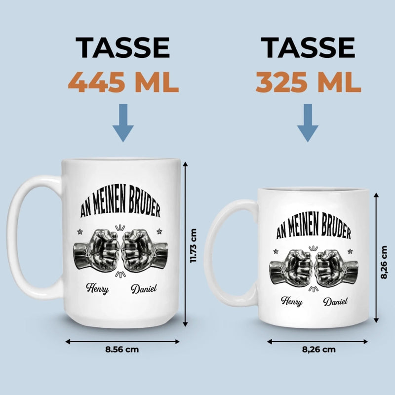 Personalisierte Tasse – Geschenk für Bruder – An meinen Bruder