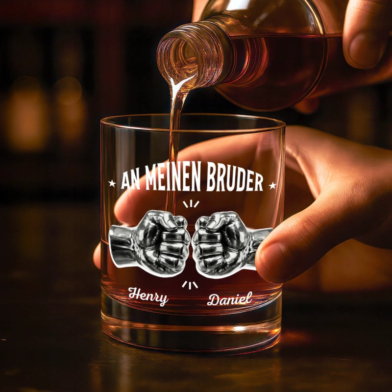 Personalisierte Whiskyglas – Geschenk für Bruder – Immer ein Bruder