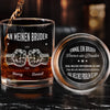 Personalisiertes Whiskyglas mit Boden- und Seiten-Gravur – Geschenk für Bruder – Mein Bruder fürs Leben