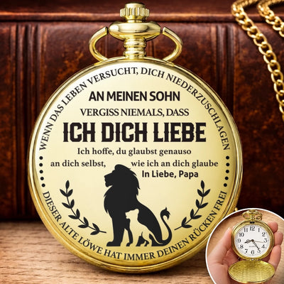 Personalisierte Taschenuhr – Geschenk für Sohn, Enkel – Für immer verbunden