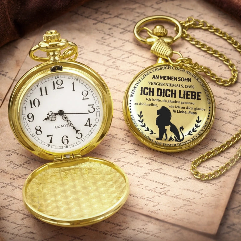 Personalisierte Taschenuhr – Geschenk für Sohn, Enkel – Für immer verbunden