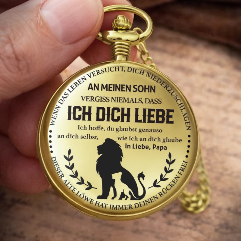 Personalisierte Taschenuhr – Geschenk für Sohn, Enkel – Für immer verbunden