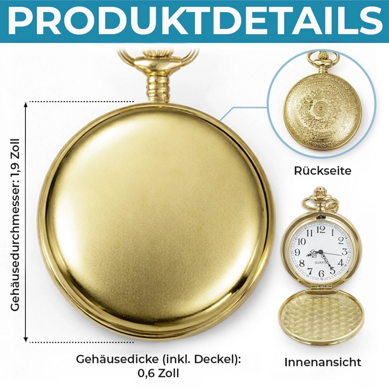 Personalisierte Taschenuhr – Geschenk für Sohn, Enkel – Für immer verbunden