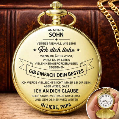Personalisierte Taschenuhr – Geschenk für Sohn, Enkel – Immer an deiner Seite