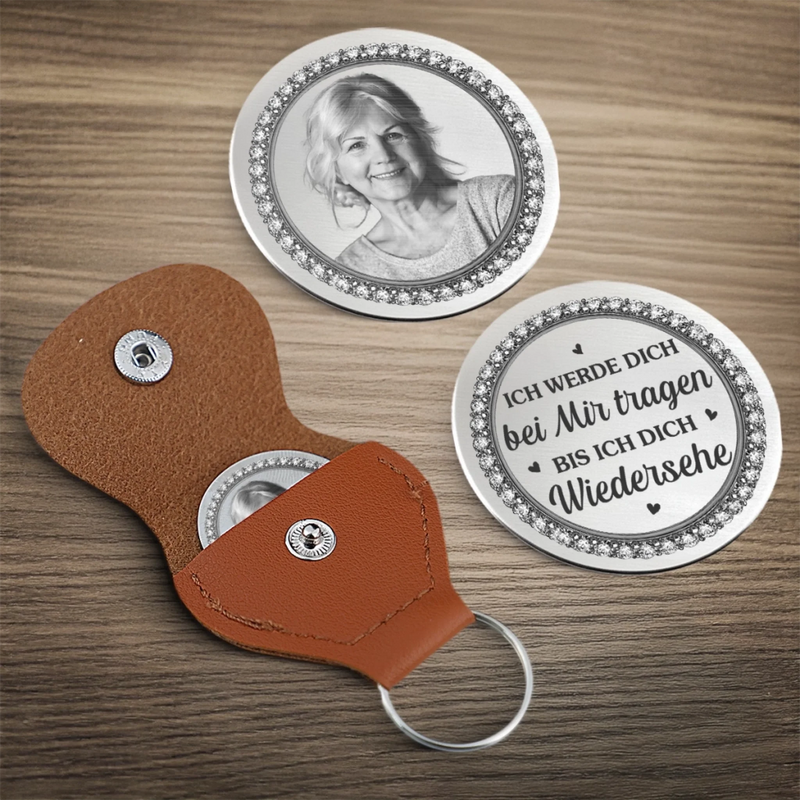 Personalisierter Taschenknuddler mit Foto – Gedenken an Verstorbene – Du bist mein Licht