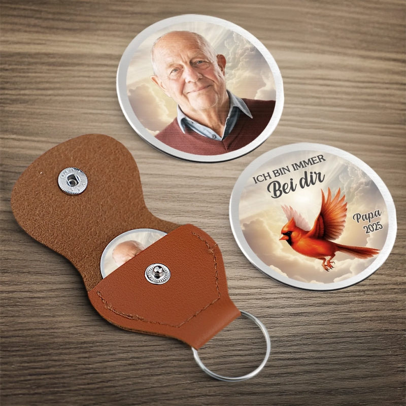 Personalisierter Taschenknuddler mit Foto – Gedenken an Verstorbene – Immer bei dir