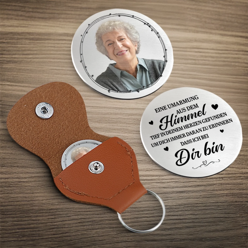 Personalisierter Taschenknuddler mit Foto – Gedenken an Verstorbene – Ich werde dich bei mir tragen