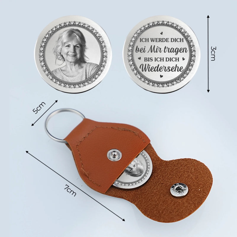 Personalisierter Taschenknuddler mit Foto – Gedenken an Verstorbene – Du bist mein Licht
