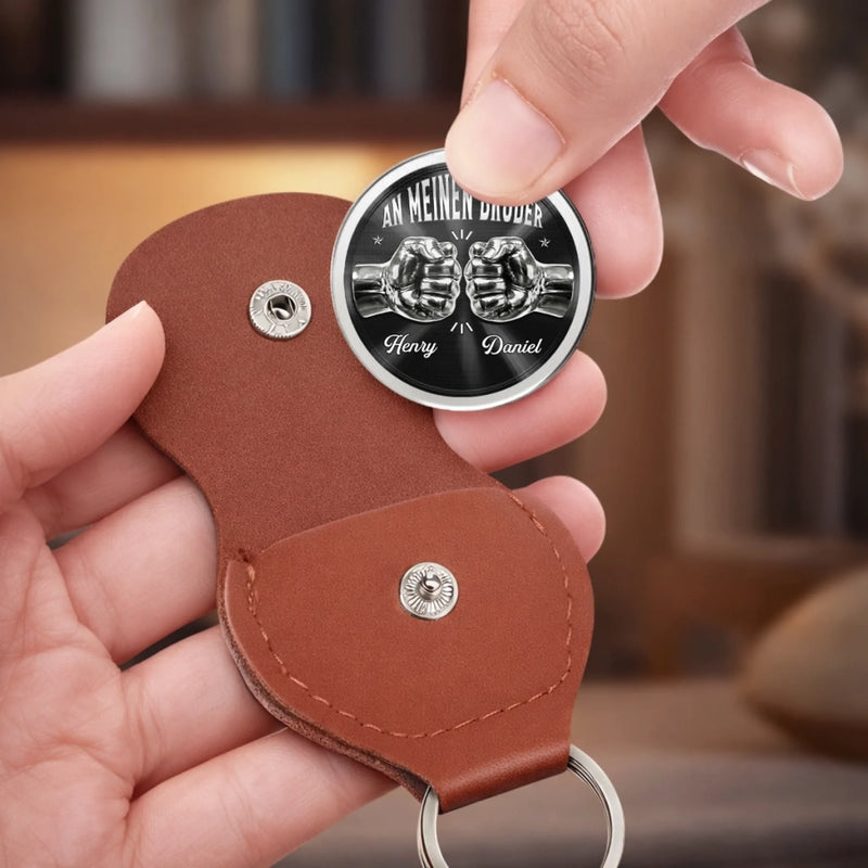 Personalisierter Taschenknuddler –  Vatertagsgeschenk für Sohn, Bruder – Einmal Bruder, Immer Bruder
