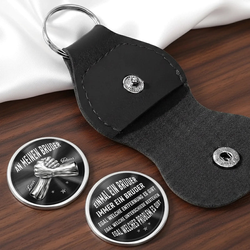 Personalisierter Taschenknuddler – Vatertagsgeschenk für Sohn, Bruder – Bruder steht immer an deiner Seite