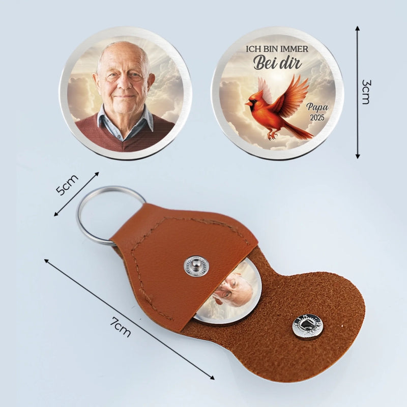 Personalisierter Taschenknuddler mit Foto – Gedenken an Verstorbene – Immer bei dir