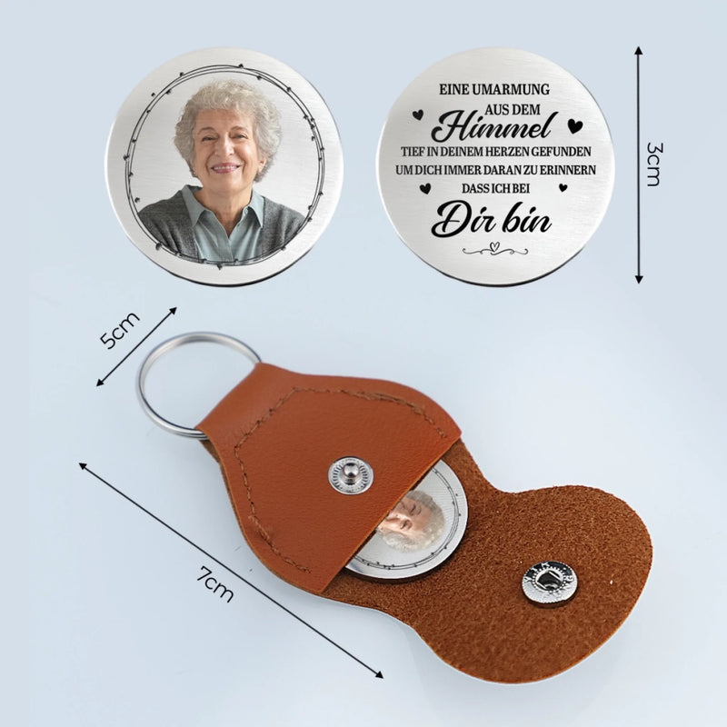 Personalisierter Taschenknuddler mit Foto – Gedenken an Verstorbene – Ich werde dich bei mir tragen