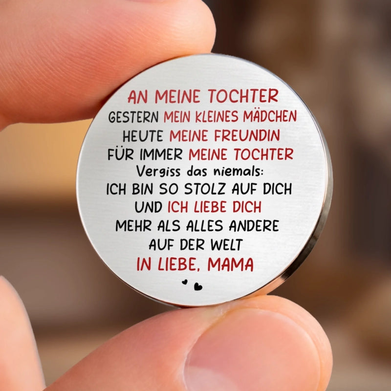 Personalisierter Taschenknuddler – Geschenk für  Tochter, Sohn – Ich bin so stolz auf dich