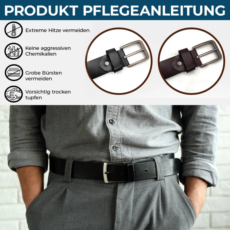 Personalisierter Ledergürtel mit Gravur – Geschenk für Papa, Opa – Wie sehr ich dich liebe