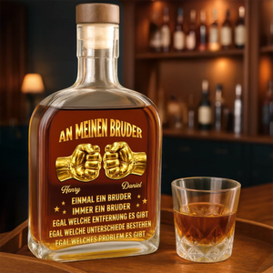 Personalisierte Whiskyflasche – Geschenk für Bruder – An meinen Bruder
