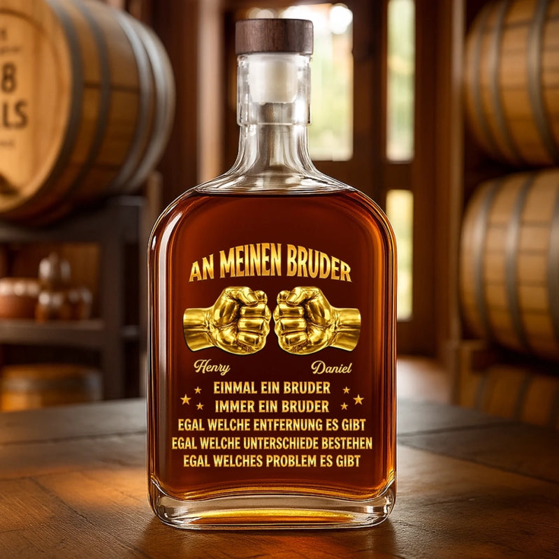 Personalisierte Whiskyflasche – Geschenk für Bruder – An meinen Bruder