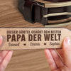 Personalisierter Ledergürtel mit Gravur – Geschenk für Opa, Papa – Papa der welt