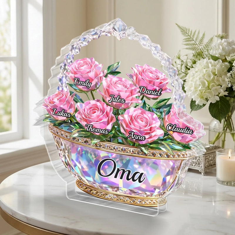 Personalisierte Acrylplakette – Muttertagsgeschenk für Mama, Oma - In liebevoller Gedenken