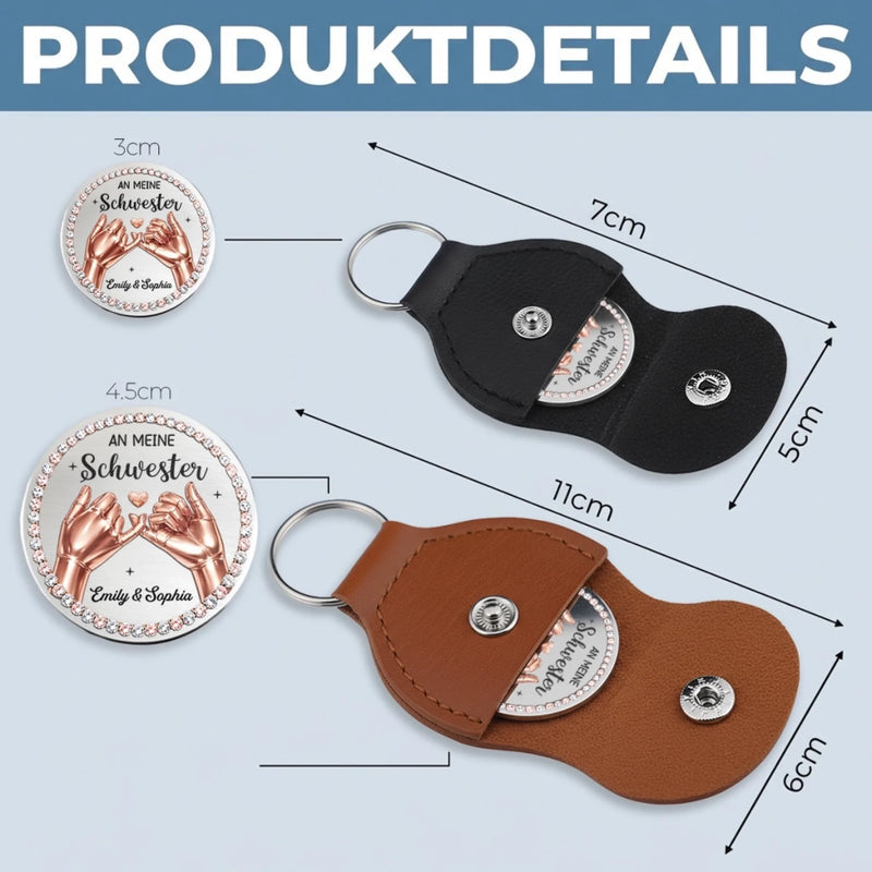 Personalisierter Taschenknuddler – Geschenk für Schwester – Für immer meine Schwester