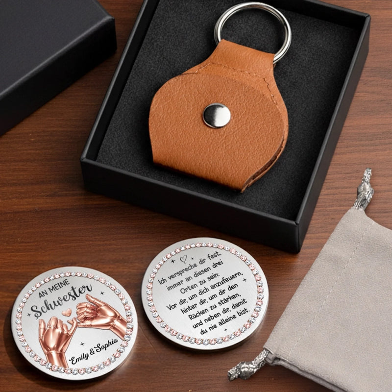 Personalisierter Taschenknuddler – Geschenk für Schwester – Für immer meine Schwester