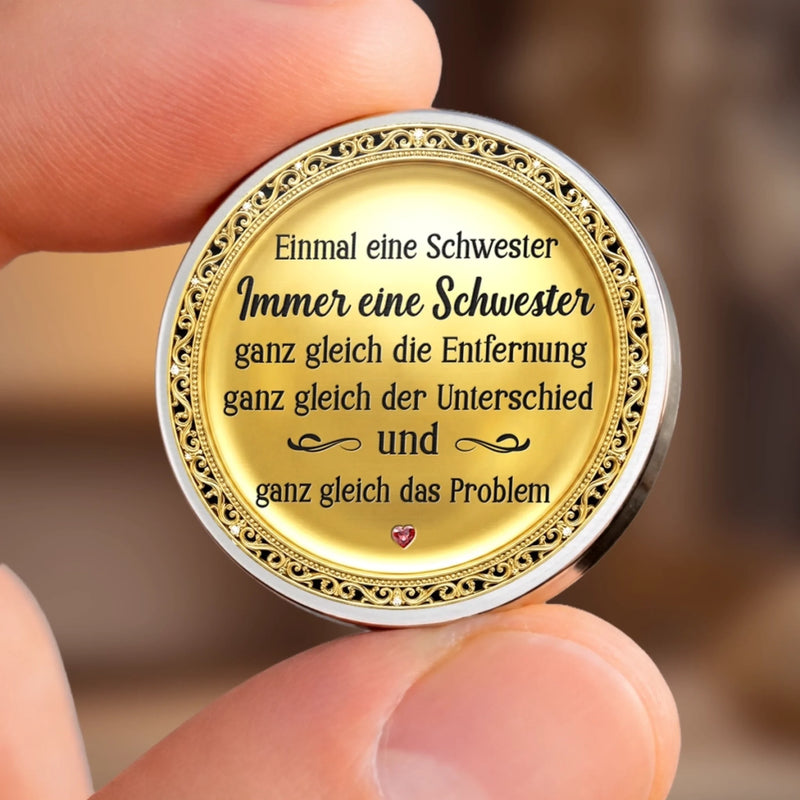 Personalisierter Taschenknuddler – Geschenk für Schwester – Gesegnet mit einer Schwester wie dir