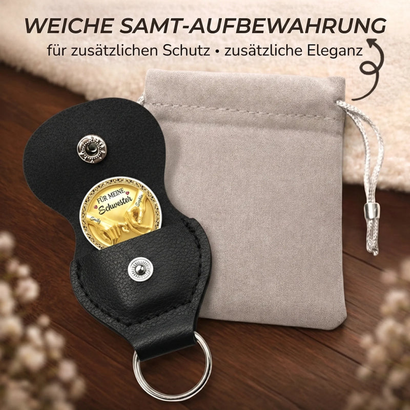 Personalisierter Taschenknuddler – Geschenk für Schwester – Gesegnet mit einer Schwester wie dir