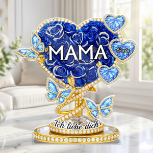 Personalisierte Acrylplakette – Muttertagsgeschenk für Mama, Oma - In dankbarer Erinnerung