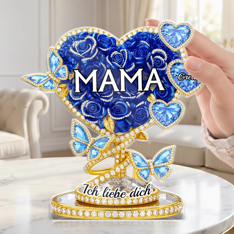 Personalisierte Acrylplakette – Muttertagsgeschenk für Mama, Oma - In dankbarer Erinnerung