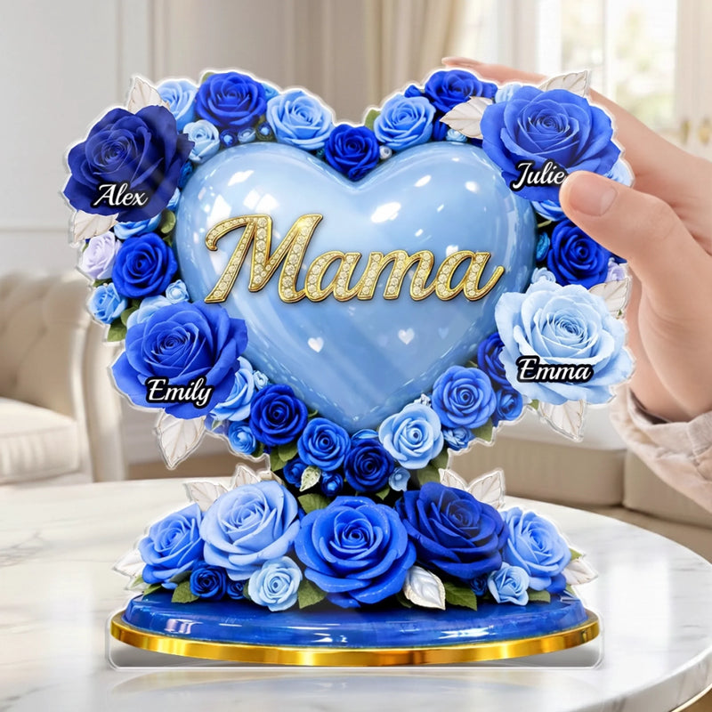 Personalisierte Acrylplakette – Muttertagsgeschenk für Mama, Oma - Geliebt und unvergessen
