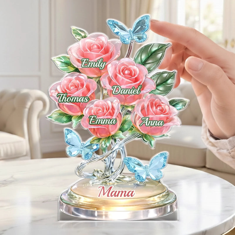 Personalisierte Acrylplakette – Muttertagsgeschenk für Mama, Oma - Am Schluss steht die Liebe