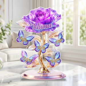 Personalisierte Acrylplakette – Muttertagsgeschenk für Mama, Oma - Liebe überdauert alles