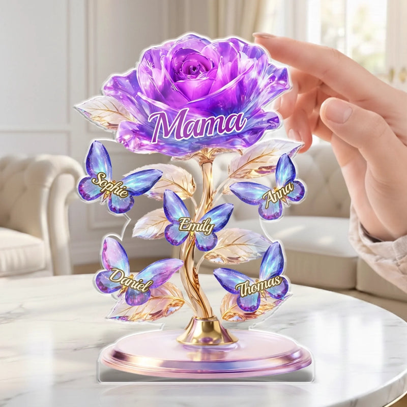 Personalisierte Acrylplakette – Muttertagsgeschenk für Mama, Oma - Liebe überdauert alles
