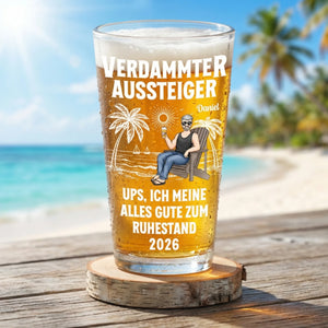 Personalisiertes Bierglas – Geschenke für Rentner – Schönen Ruhestand