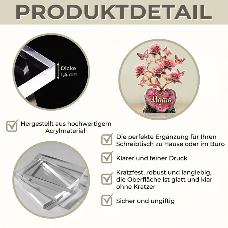Personalisierte Acrylplakette – Muttertagsgeschenk für Mama, Oma - Nichts ist stärker als Liebe