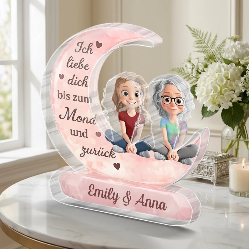 Personalisierte Acrylplakette – Muttertagsgeschenk für Mama – Liebe ist unbesiegbar